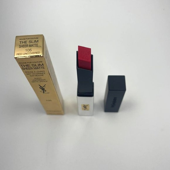 YSL The Slim Sheer Matte Lipstick 105 Red Uncovered BRAND NEW - Picture 3 of 4